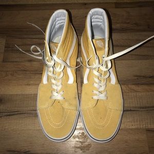 Vans men’s yellow Sk8-hi size 12
